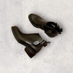 Zara Cutout Buckle Ankle Boots